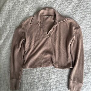 Abercrombie & Fitch Mauve Waffle Knit Sweater